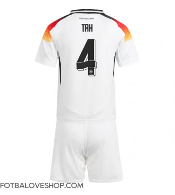 Německo Jonathan Tah #4 Dětské Domácí Dres ME 2024 Krátký Rukáv (+ trenýrky)
